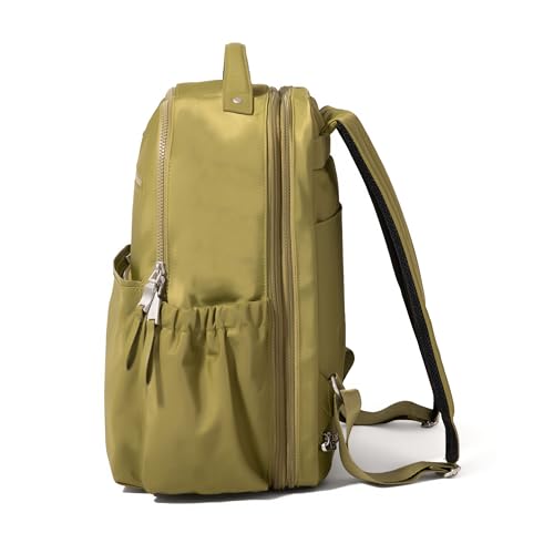 Baggallini Tribeca Expandable Laptop Backpack - 15"x11" Lightweight RFID Computer Bag for Work & Travel with Luggage Sleeve