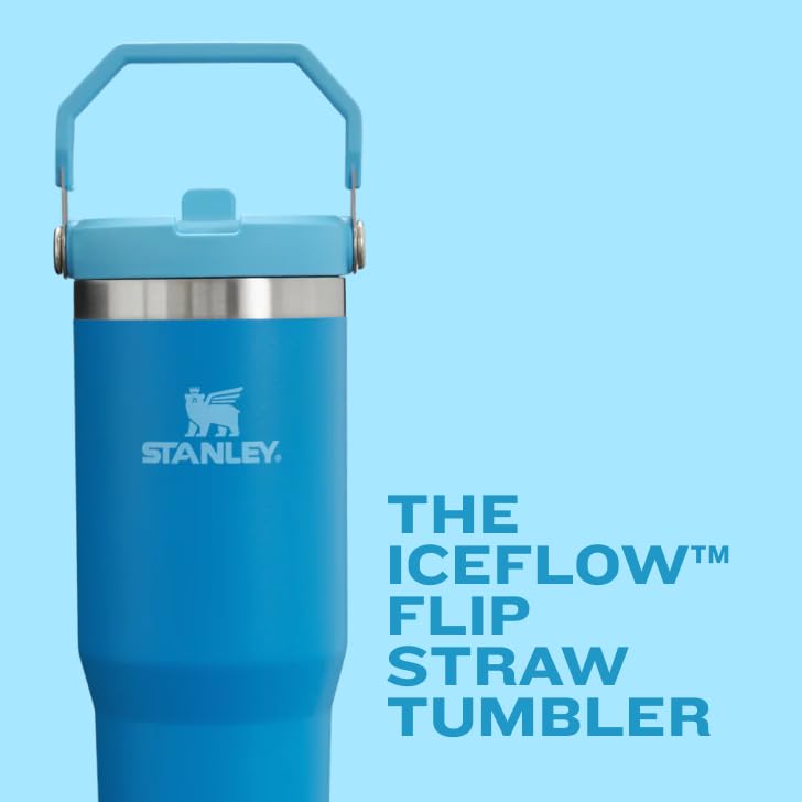 STANLEY IceFlow Flip Straw Tumbler with Handle 30 oz | Twist On Lid and Flip Up Straw | Leak Resistant Water Bottle | Insulated Stainless Steel |BPA-Free | Rose Quartz, Pack of 4