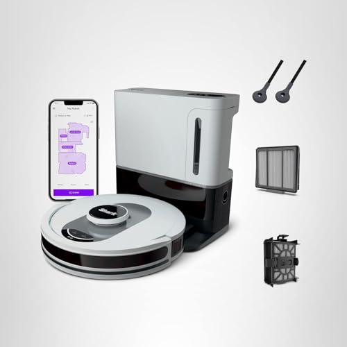 Shark AI Ultra Voice Control Robot Vacuum with Matrix Clean Navigation, Home Mapping, 60-Day Capacity, XL Self-Empty Base for Homes with Pets, Carpet & Hard Floors, Cool Grey, AV2511AE