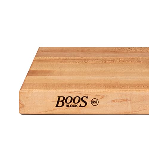 John Boos - R1812 Platinum Commercial Series Maple Wood Edge Grain Reversible Cutting Board, 18 Inches x 12 Inches x 1.75 Inches