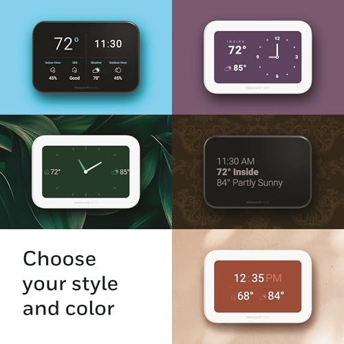 Honeywell Home X8S Smart Thermostat with Room Sensor, Video Doorbell Compatibility, IAQ Control, and Customizable Touchscreen Display, Black