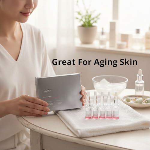 Lavien Medinic Line Amino Silk Skin Ampoule - Concentrated Serum, Hydrolyzed Collagen - Fine Lines, Wrinkle Improvement, All Skin Types - 2 ml-5 Bottle