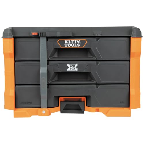 Klein Tools 54823MB MODbox 3-Drawer Tool Box Organizer, Heavy-Duty Tool Storage, Stackable Module, 50-Pound Capacity