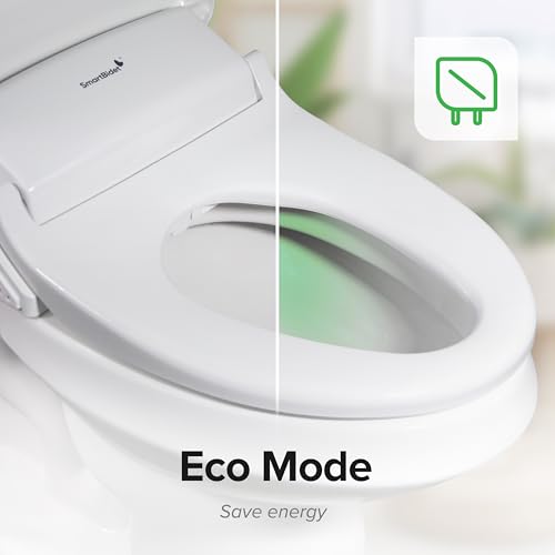 SmartBidet® SB-1200 Luxury Advanced Electric Smart Bidet Elongated White Toilet Seat, with Remote control, Endless Warm Water with LED Night Light, Slim Profile