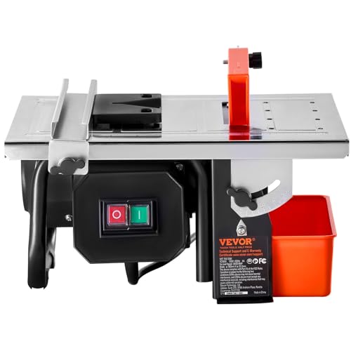 VEVOR 7-inch 65Mn Steel Blade, Wet Tile Saw, 3500 RPM Induction Motor, Tile Cutter Wet Saw with Water Reservoir, 0-45 Degrees Miter Angle for Cutting Tiles and Stones, for DIY Enthusiasts