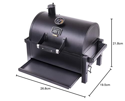Oklahoma Joe's® Rambler Portable Charcoal Grill with 218 sq. in. Cooking Area, Portable Grill, Black