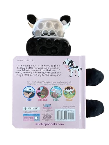 Fidgimals Little Cow Animal Farm Baby Book | Educational Children's Books, Sensory Board Book with Pop It Fidget Toys, Perfect Sensory Toys for ... Books with Sensory Fidget Popper Animals)