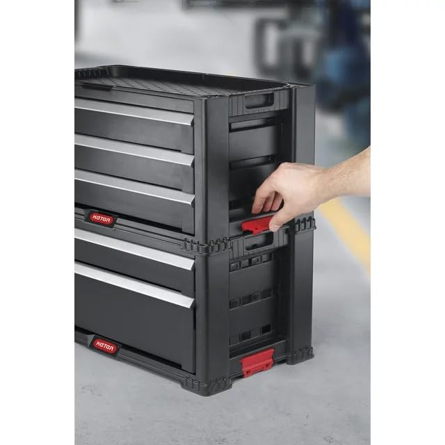 Keter Tool Trolley with 3 Drawers 59 x 29 x 26 cm