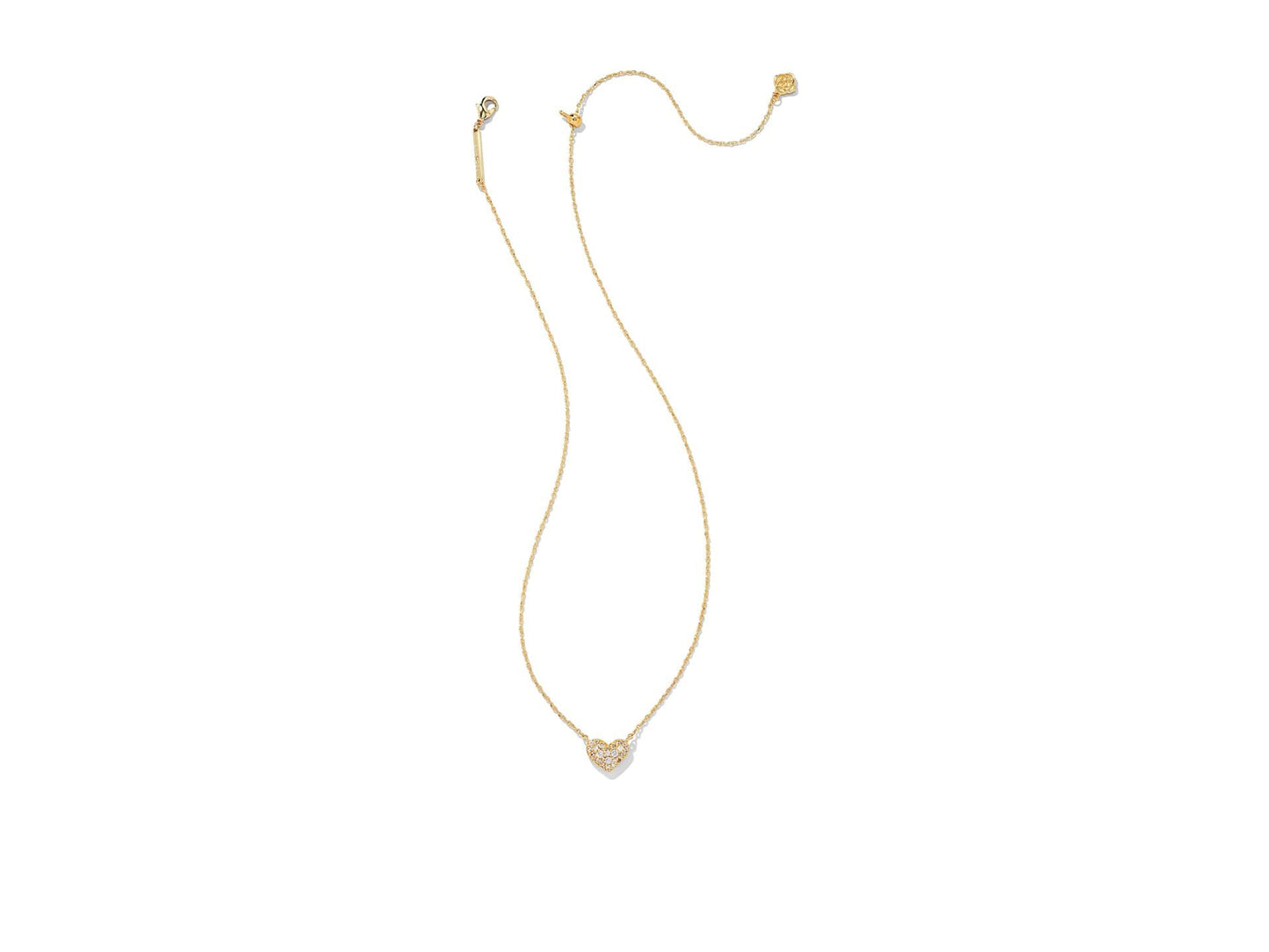 Kendra Scott Ari & Haven Heart Necklace Gift Set, White Cubic Zirconia, 14k Gold-Plated Brass, Fashion Jewelry for Women