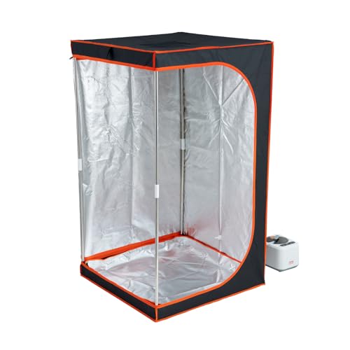 VEVOR Portable Steam Sauna Tent Full Size, 1000W Personal Sauna Kit for Home Spa, Detoxify & Soothing Heated Body Therapy, Time & Temperature Remote Control with Floor Mat