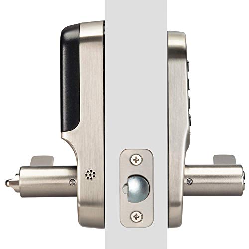 Yale Security Assure Lever - Z-Wave Smart Door Lever for Keyless Access (for Doors with no deadbolt) - Works with Ring Alarm, Samsung SmartThings and More -Satin Nickel - YRL216-ZW2-619