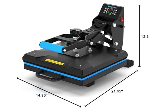 Delclynee 15" x 15" High Pressure Heat Press Machine for T Shirts, Industrial-Quality Digital Sublimation Printer for Heat Transfer Vinyl