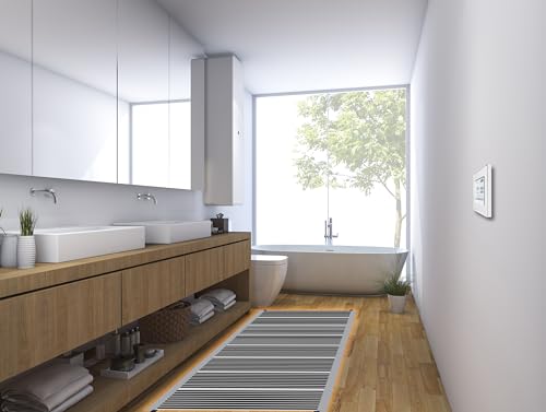 QuietWarmth Float QWARM1.5X10F240 Radiant Floor Heating Mat for below Laminate, Wood, Luxury Vinyl Floating Flooring- Cuttable Mat Size 1.5’x10' 240 Volt (Covers 15sf)