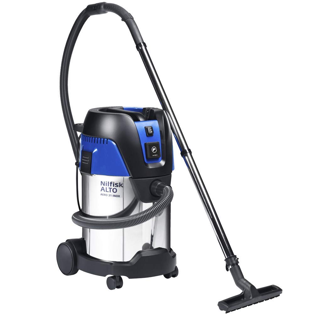 Nilfisk Aero 31 8 Gal. Professional Wet/Dry HEPA Vac, Tool Start, Stainless