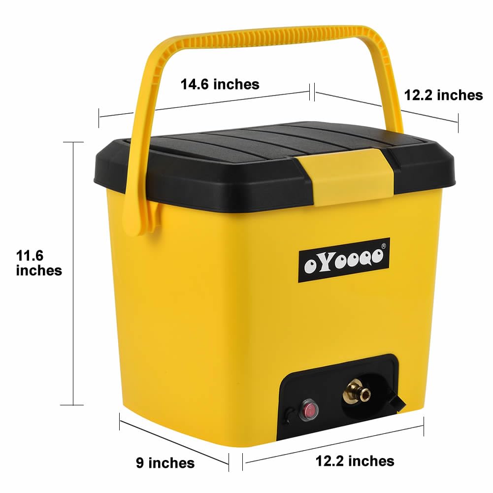 OYOOQO Portable Pressure Washer | 5 Gal Tank | 255 PSI | 45-Min Runtime | Versatile for Car Wash, Dog Bath, Home & Patio, & Portable Camping Shower | Durable Design for RV, Overland & Beach Adventures