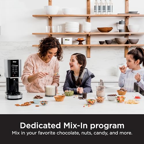 Ninja CREAMi Ice Cream Maker for Gelato, Mix-ins, Milkshakes, Sorbet, Smoothie Bowls, 7 One-Touch Programs, with (2) Pint Containers & Lids, Compact Size, Perfect for Kids, Orange Mango, NC301AO
