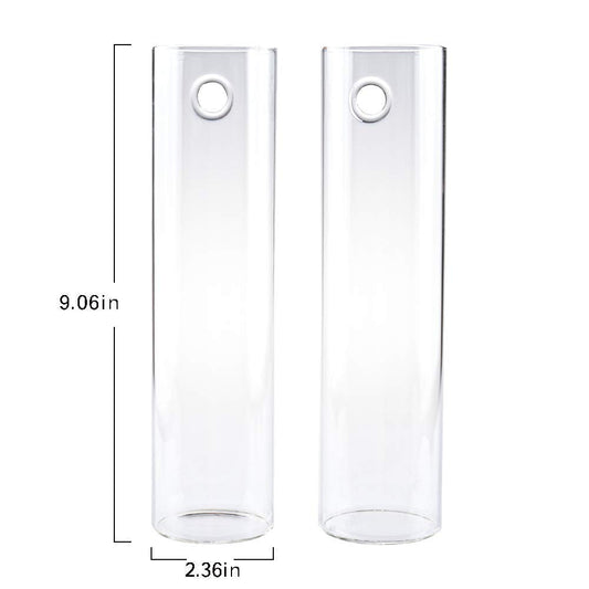 Kingbuy Wall-Mounted Plant Terrarium Propagation Station - 4 Cylinder Hanging Glass Tubes Planter for Hydroponic Plants, Indoor Wall Vases & Decorative Plant Holder Bathroom Office Living Room Decor