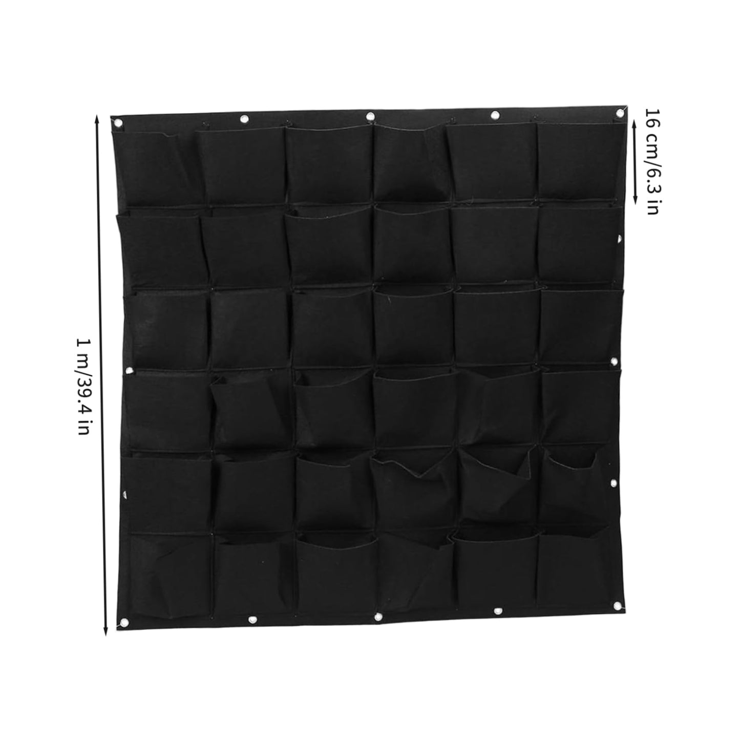 TaozisuY Vertical Garden Planter with 36 Pockets, Living Wall Planter for Indoor Outdoor Use, Thick Non-Woven Fabric Planting Bag (Black, 39.4"x39.4") Vertical