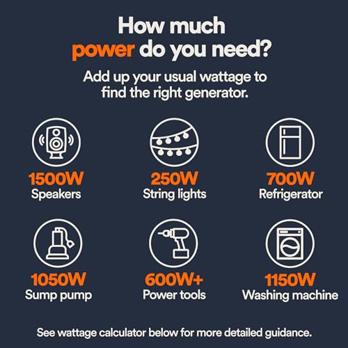 Generac 4,500 Starting Watt Portable Gas Generator - Home Backup or RV Ready - Heavy Duty Frame - Quiet, Long Runtime, Emergency Power- 49-State Compliant