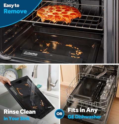 GE 30-Inch Slide-In Gas Smart Range with Convection, No-Preheat Air Fry, 5 Sealed Burners, Black Slate
