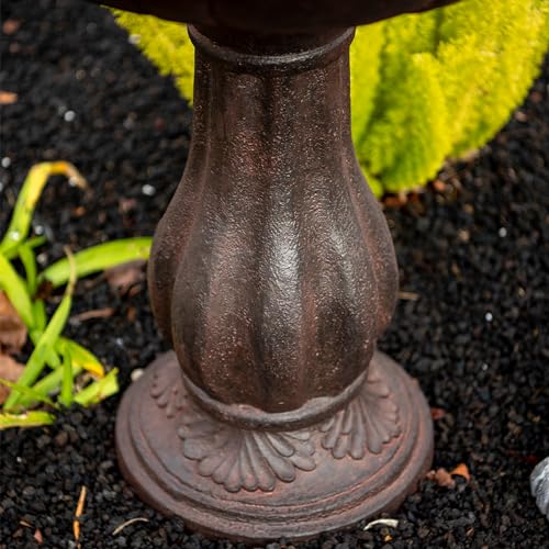 XBrand 51" 3-Tier Outdoor Waterfall Fountain, Weather-Resistant Resin Freestanding Water Feature with Pump, Brown