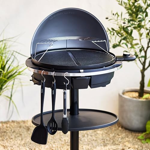 GreenPan 2-in-1 Portable Indoor/Outdoor Electric Grill & Griddle, Forest Green