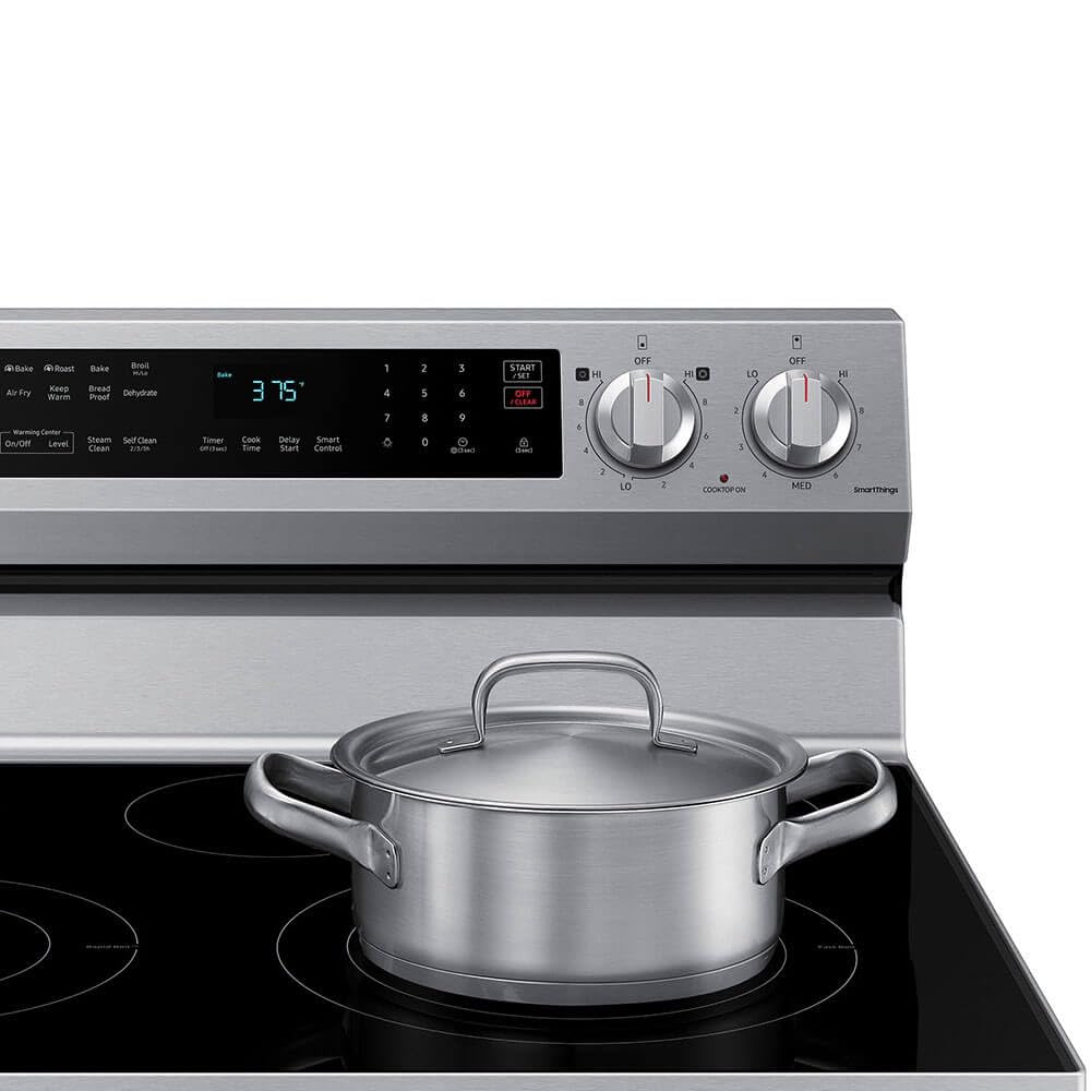 Samsung 6.3 Cu. Ft. Smart Freestanding Electric Range with No Pre-heat Air Fry & Convection, Stainless Steel, NE63A6511SS/AA