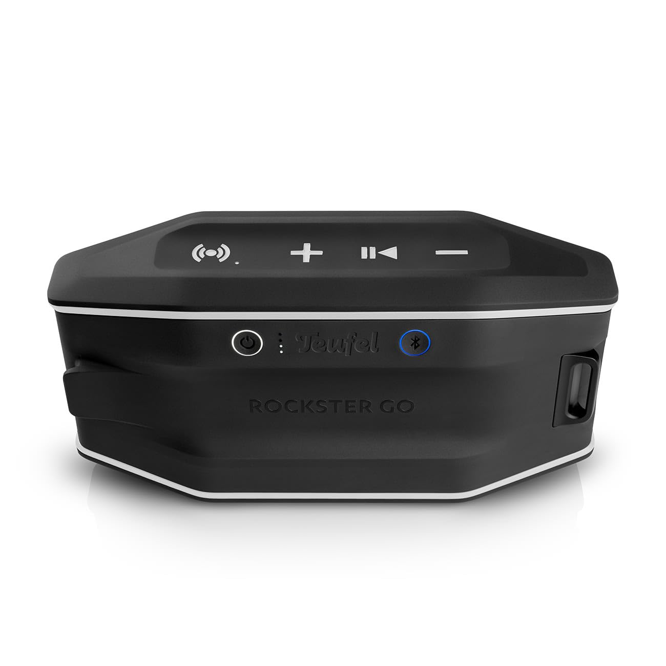 Fender x Teufel ROCKSTER GO 2 Portable Bluetooth Speaker – Powerful Sound, Rugged, Waterproof, 28 Hour Battery, Carrying Strap for Outdoors and Travel