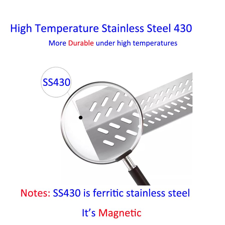 GRILLJOB 4pcs 16516 Stainless Steel Burners for Bull Grill Replacement Parts + 4pcs 16631 Flame Tamer Flavor Bar + 3pcs 16520 Heat Plate Shield Set,Fits for Bull, Lion, Cal Flame 4 Burner Gas Grills