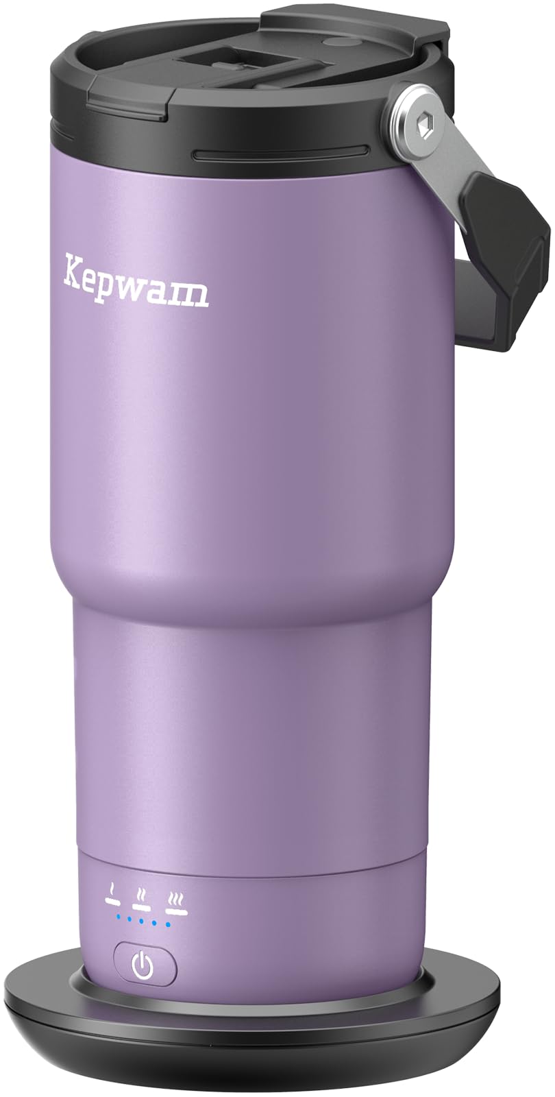 Kepwam T3 Self-Heating Travel Mug 20oz, Temperature-Controlled Coffee Warmer Mug, Smart Travel Coffee Mug Keep Coffee Drinks Hot, Heated Mug Great for Driver Outdoor Fits Car Cup Holders