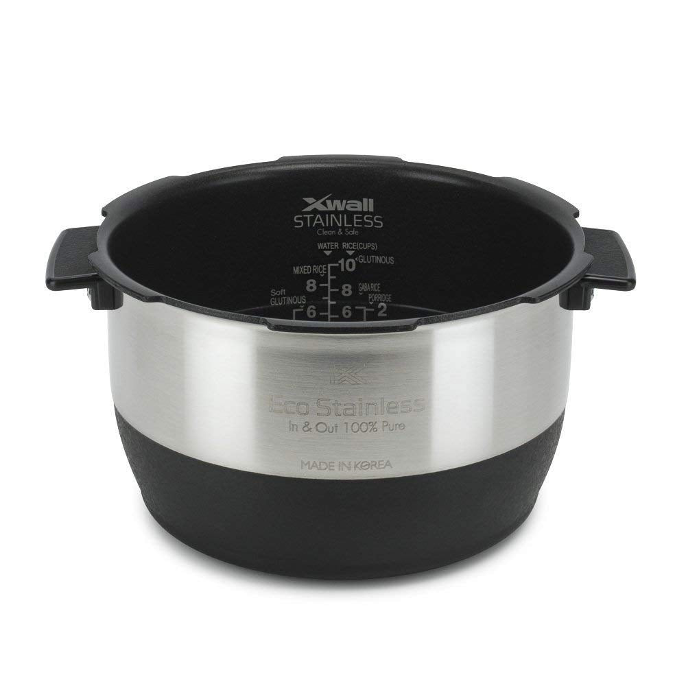 CUCKOO High Pressure Rice Cooker 10-Cup Uncooked / 20-Cup Cooked with Induction Heating Technology, Large Rice Maker with 17 Menu Options and Steam Plate, Voice Guide, Silver (CRP-CHSS1009FN)
