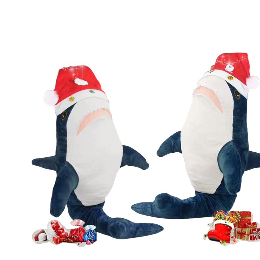 39.5-inch Plush Shark Toy Pillow, Giant Shark Stuffed Animal,Soft Shark Cushion Pillow Shark Plush Pillows,Chubby Stuffed Shark Toy - Children s Boys and Girls Room Decoration Bedtime Gift (Blue)