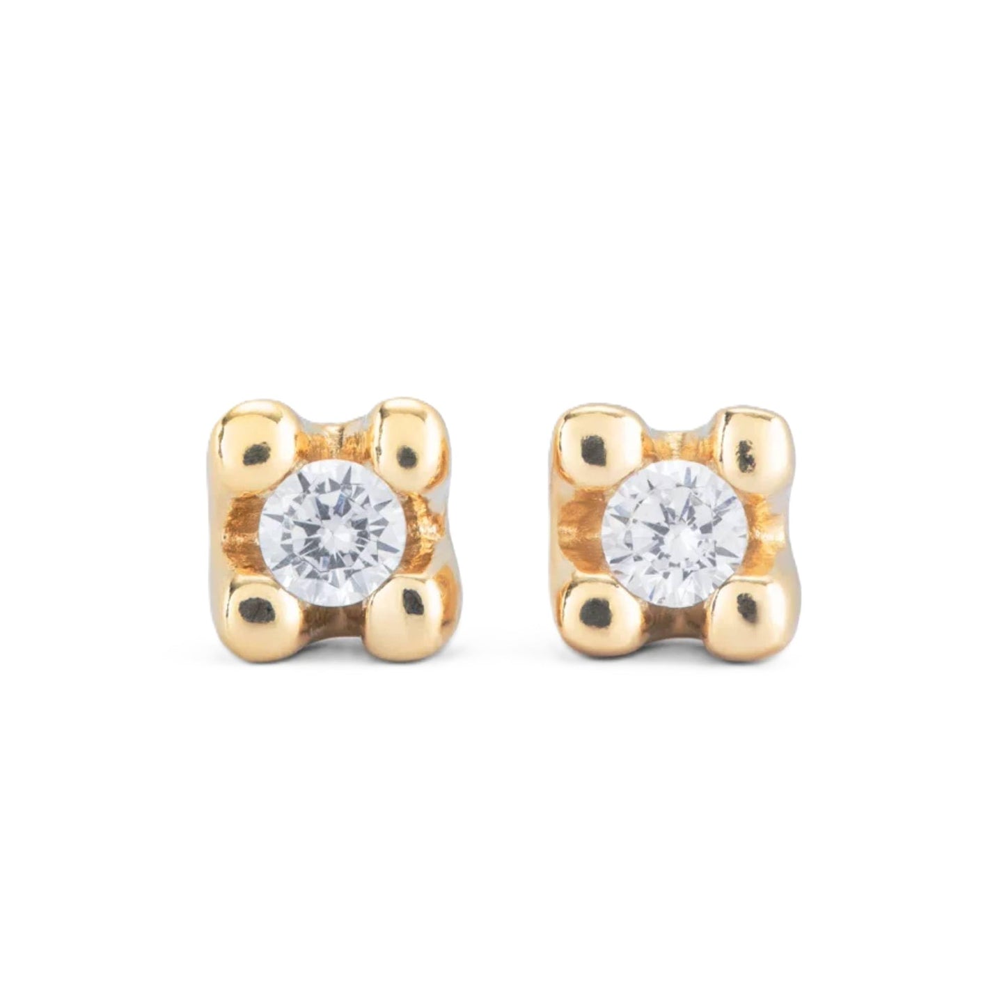 Uno de 50 Divine Cubic Zirconia Necklace & Crystal Stud Earrings Set, 18K Gold-Plated Jewelry Bundle