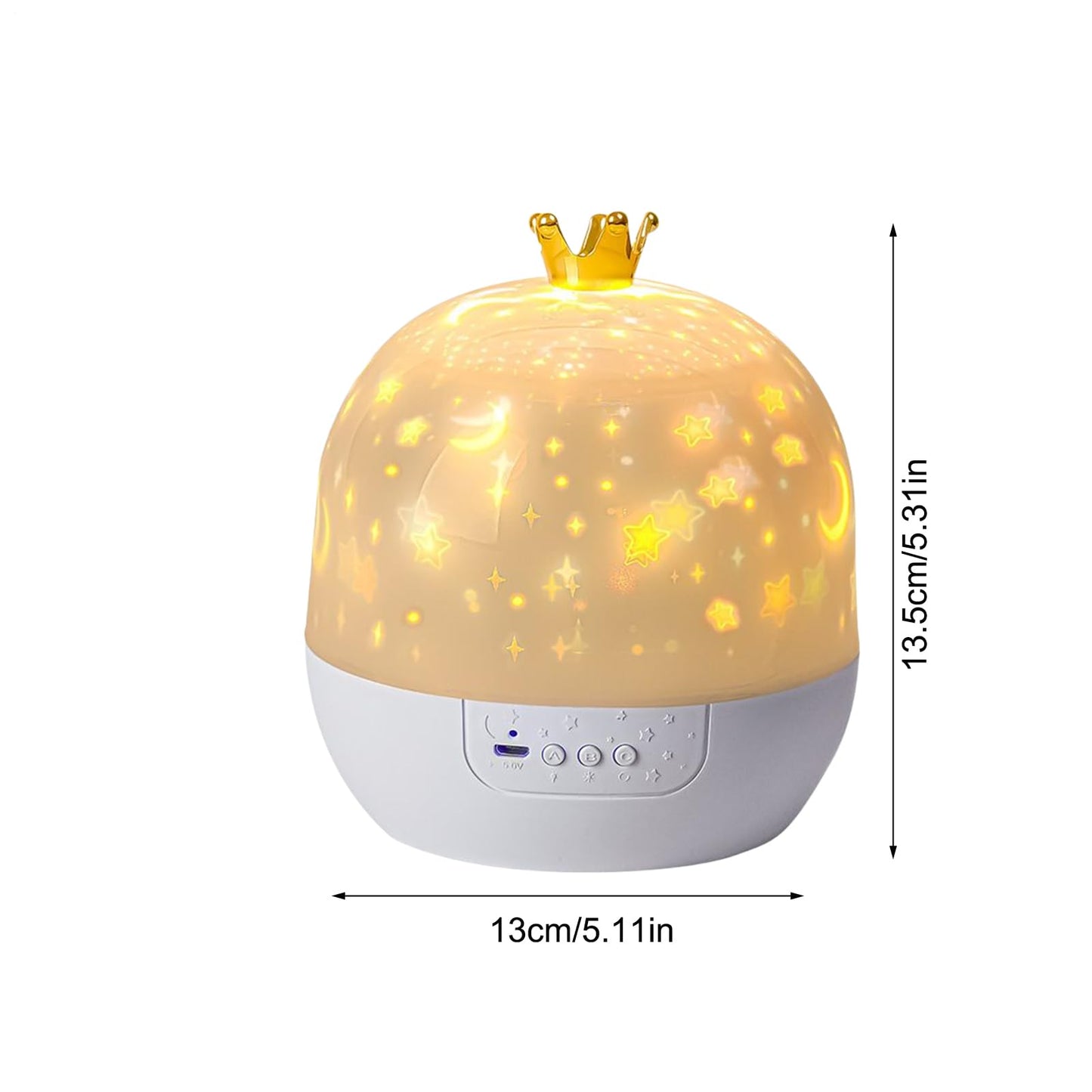 Night Light Projector, 3W ABS Soothing Lamp with Music, 360 Degree Rotating Ceiling Projector with USB Power Supply, Built-in Speaker, Bedroom, Home