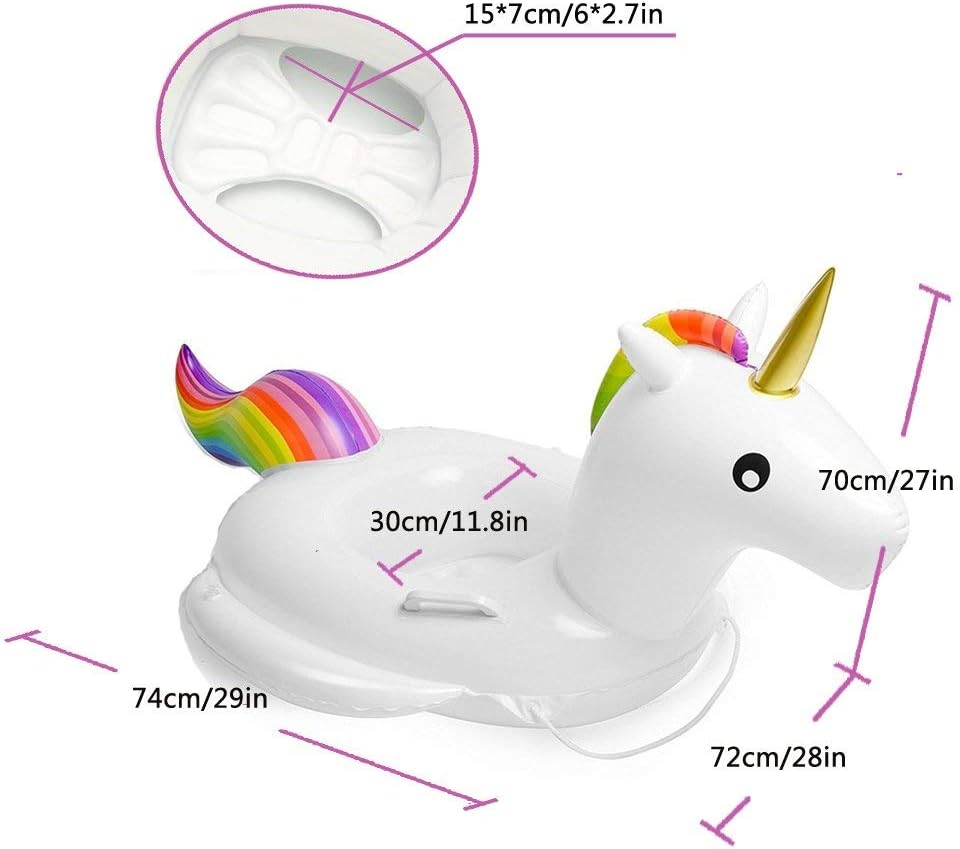 Baby Pool Float Toddlers Floaties Infant Inflatable Swimming Ring with Handles for Kids Aged 1-6 Years