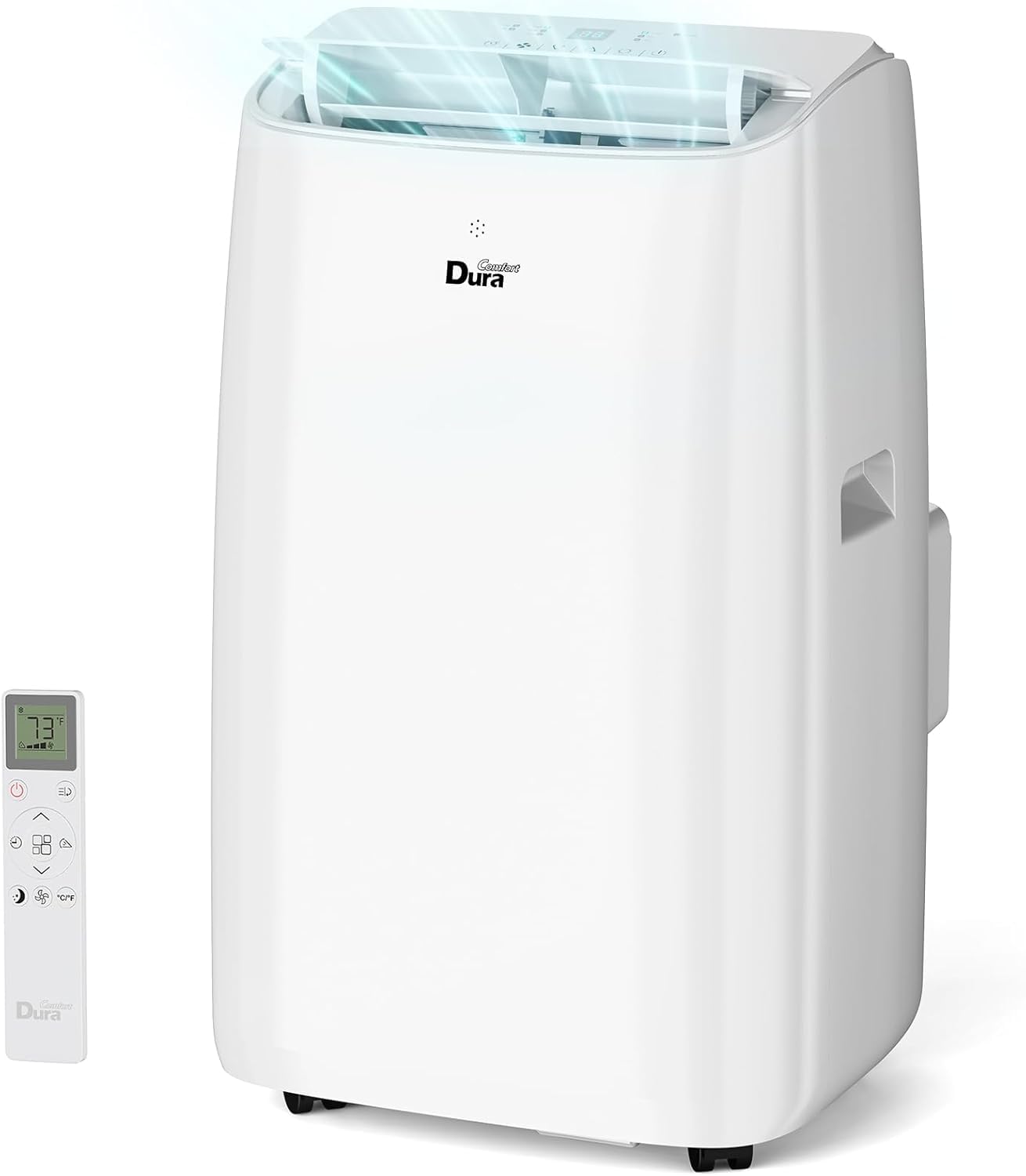 DuraComfort Portable Air Conditioner, Dual Motors AC (14,000 BTU ASHRAE) 10000 BTU SACC Cools Up to 450 Sq.Ft, with Window Kit for Easy Installation,White