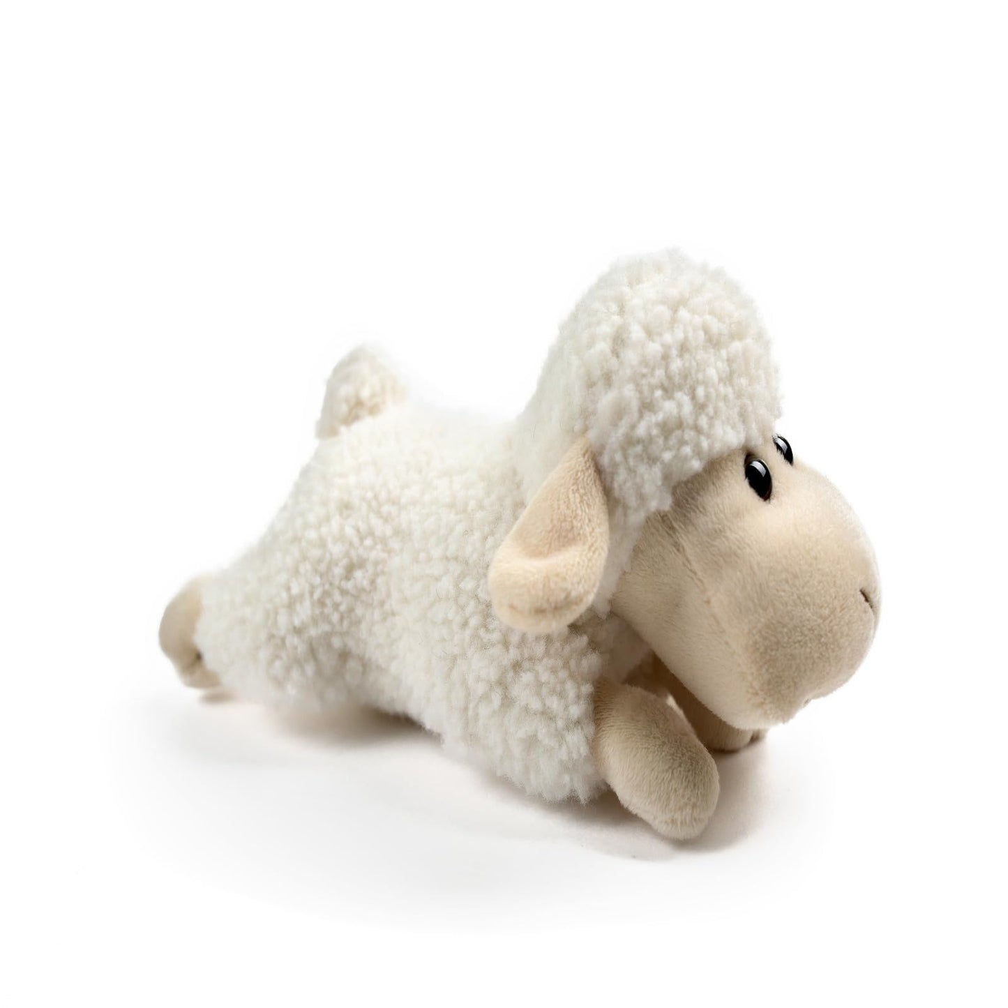 Tiny Heart Sheep Stuffed Animal, Lamb Stuffed Animal, Sheep Plush Toy, Cute Soft Stuffed Lamb Kids Boys and Girls Birthday Baby Home Decor Cuddly White Lamb Toys (Prone Position)