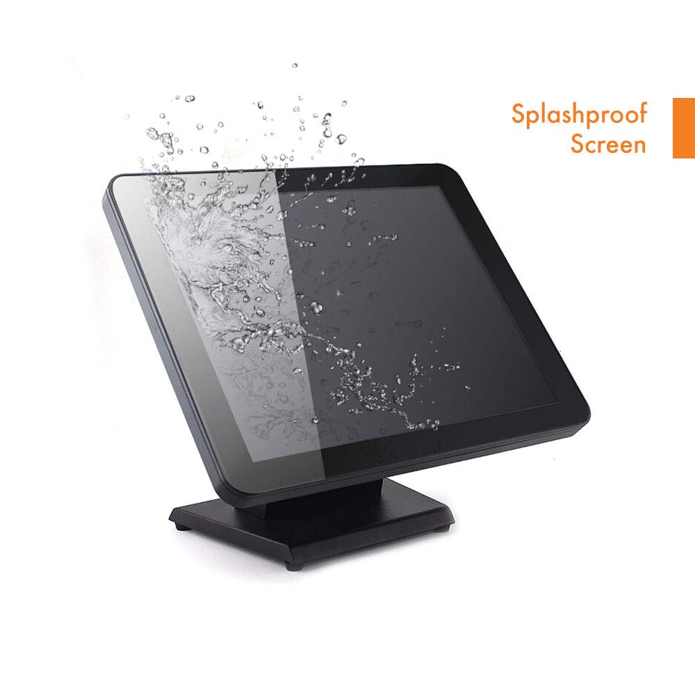 Angel POS 17-Inch Capacitive LED Backlit Multi-Touch Monitor, True Flat Seamless Design Touchscreen, VGA