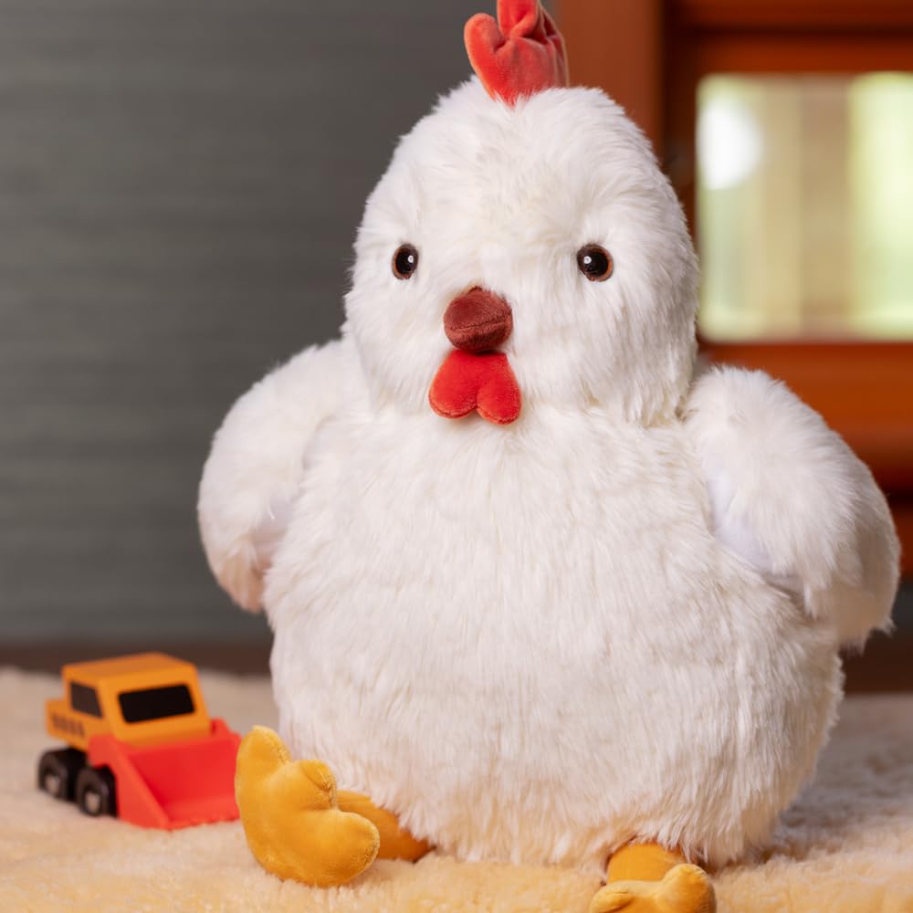 Vermont Teddy Bear Chicken Stuffed Animal – 18" Baby Chick Plush Farm Toy with 100% Recycled Stuffing, Designed with Love in The USA and Backed by Bear Hospital Care – Cute, Round, and Ready to Roost