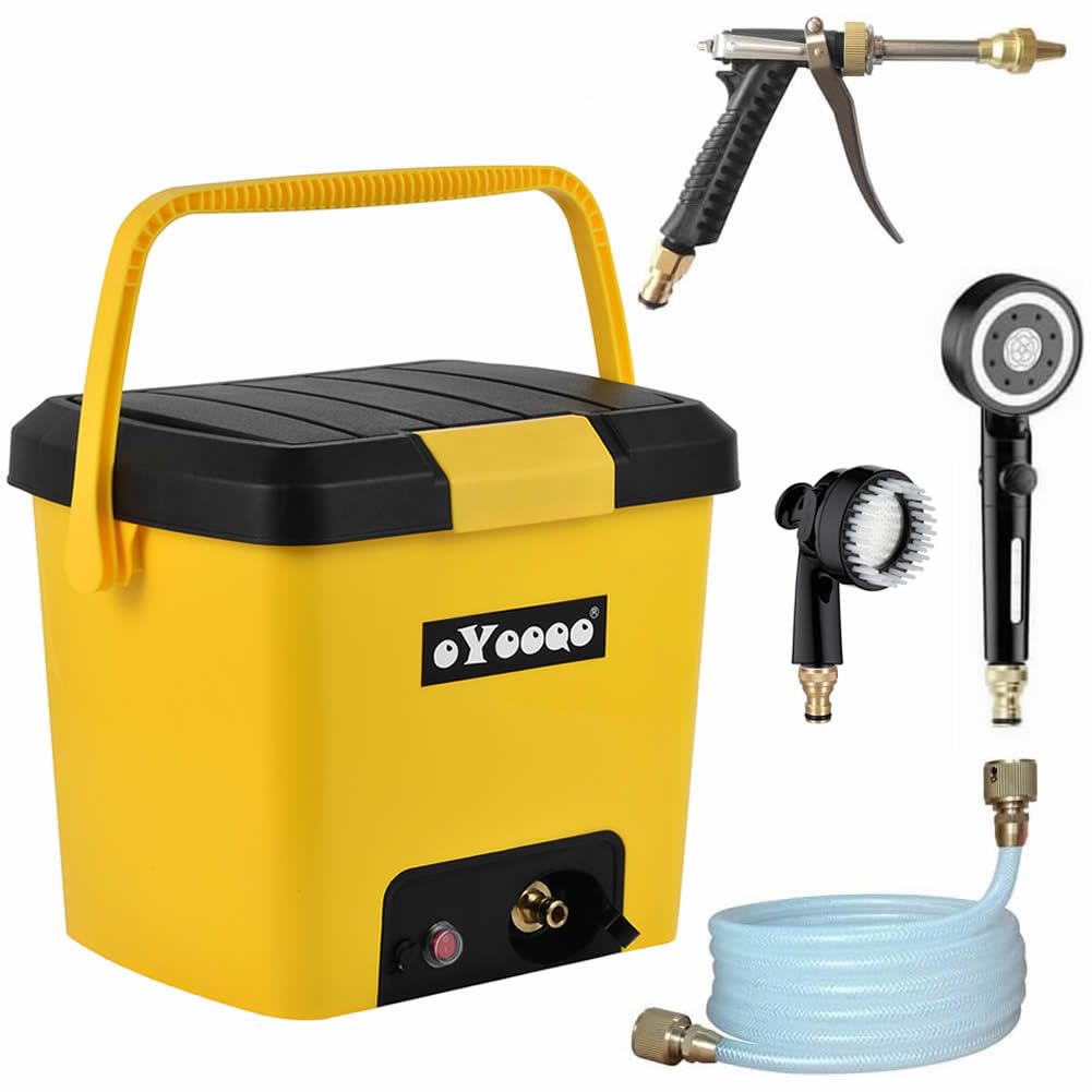 OYOOQO Portable Pressure Washer | 5 Gal Tank | 255 PSI | 45-Min Runtime | Versatile for Car Wash, Dog Bath, Home & Patio, & Portable Camping Shower | Durable Design for RV, Overland & Beach Adventures