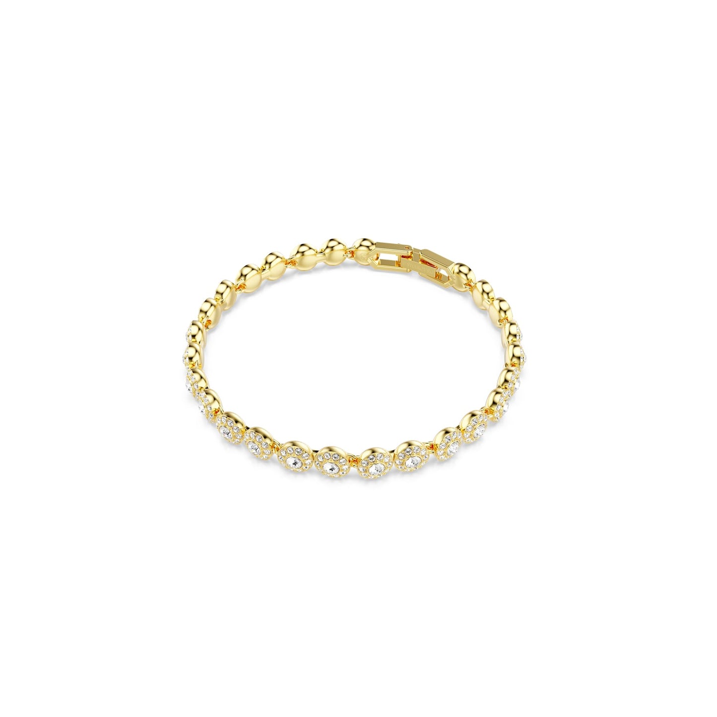 Swarovski Una Angelic set, Round cut, clear, Gold-tone finish