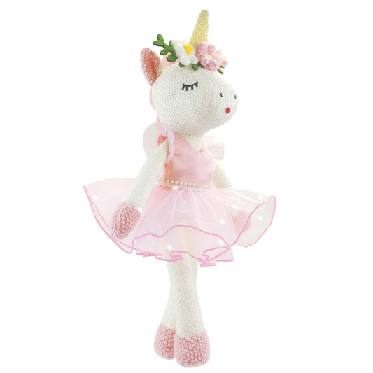 JUSTQUNSEEN Unicorn Stuffed Animals Plush Ballerina Baby Doll, Unicor n Toys for Girl, Stuffed Animals for Girls Girls Birthday Gift U nicorn Decorations for Girl Toys(Pink)