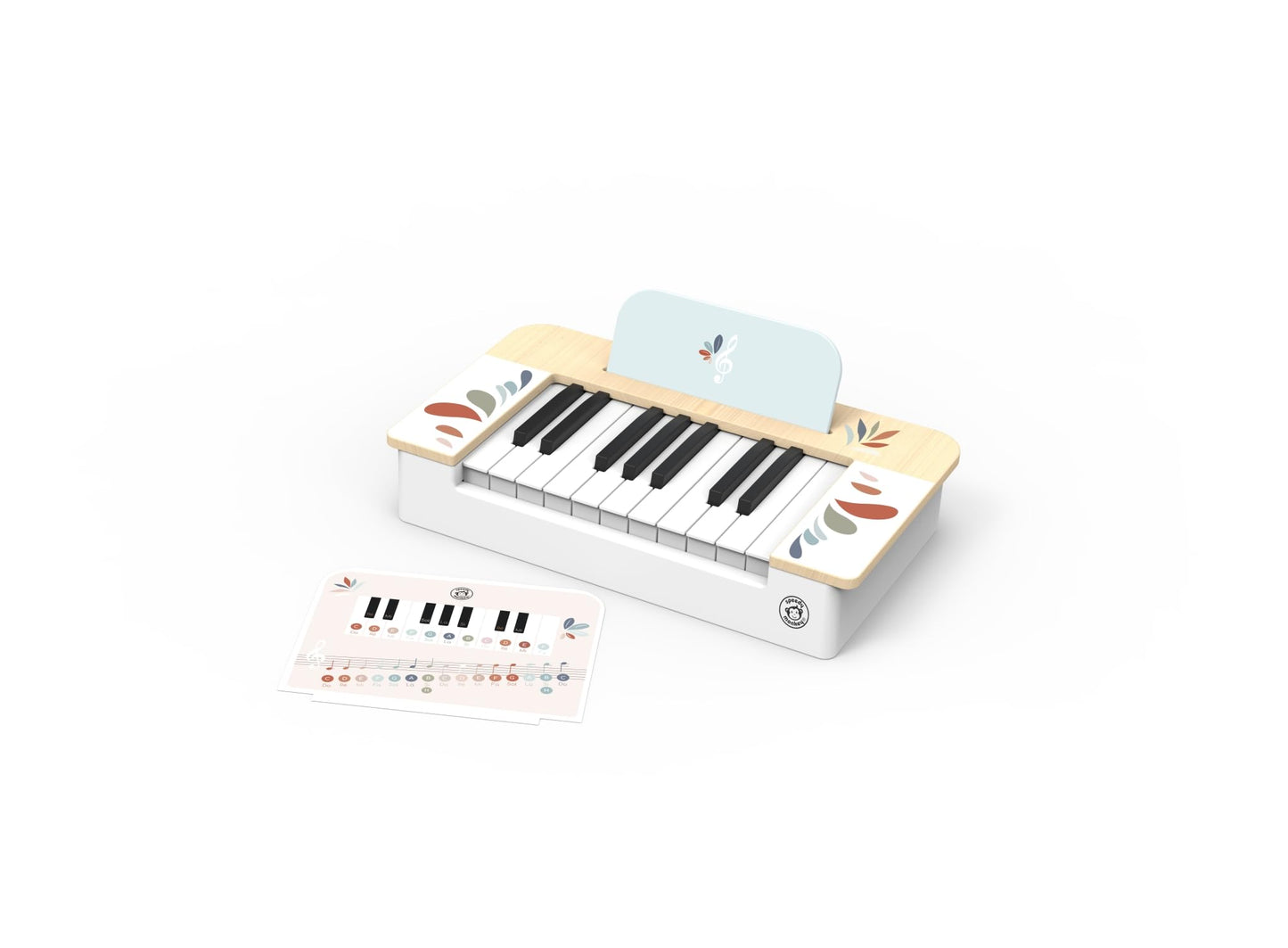 SPEEDY MONKEY Kids Piano Keyboard – FSC Wooden Toddlers Music Toy with Colorful Keys, Educational Digital Mini Piano for Boys & Girls, Interactive Musical Instrument for Beginners & Little Musicians