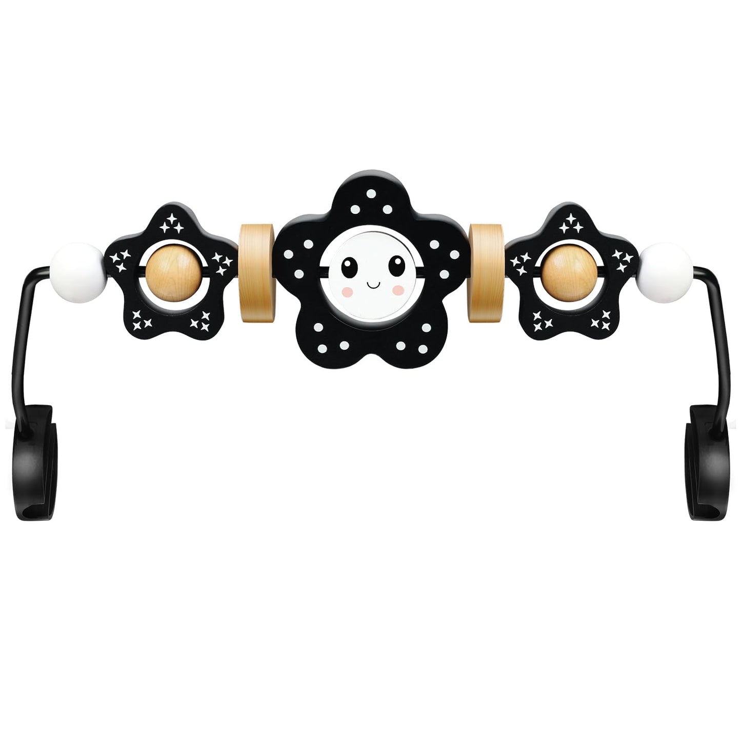 JTOOLKS Baby Bouncer Toy Bar, Compatible with Baby Bjorn Bouncer, Wooden Baby Bouncer Toy Bar Attachment, Child-Friendly Materials, Rotatable Baby Sensory Toy for Babies