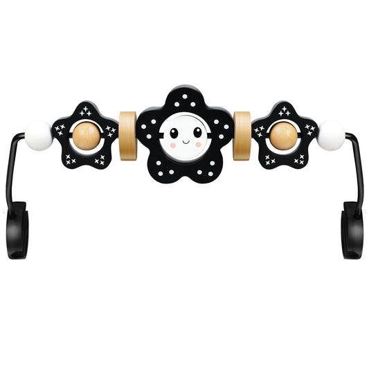 JTOOLKS Baby Bouncer Toy Bar, Compatible with Baby Bjorn Bouncer, Wooden Baby Bouncer Toy Bar Attachment, Child-Friendly Materials, Rotatable Baby Sensory Toy for Babies