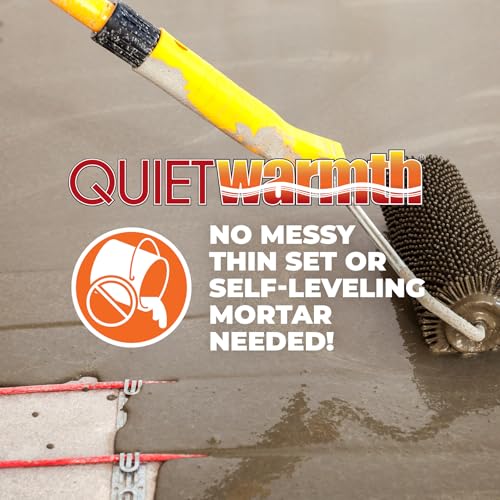 QuietWarmth Float QWARM3x5F240 Radiant Floor Heating Mat for Below Laminate, Wood, Luxury Vinyl Floating Flooring- Cuttable Mat Size 3'x5' 240 Volt (Covers 15sf)