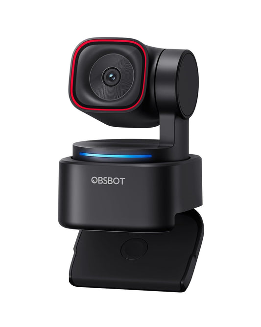 OBSBOT Tiny 3 Lite AI-Powered Spatial Audio 4K Webcam - Compact AI Tracking PTZ Camera with 1/2" Sensor, Tri-Mic, Voice Control, 120FPS, HDR, Webcam for PC, Mac, Laptop, Streaming, Meeting, Switch 2