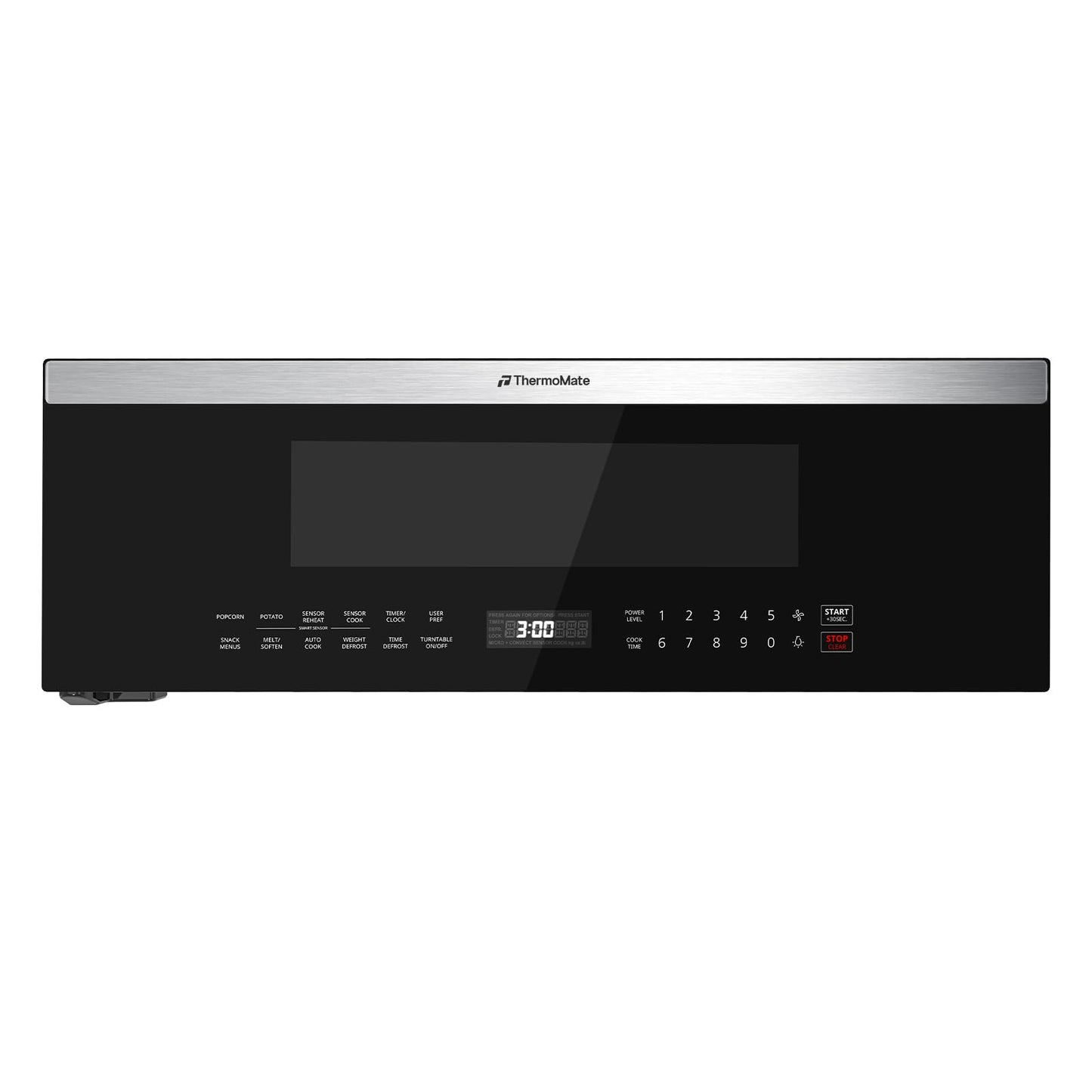 ThermoMate 30" Over the Range Low Profile Microwave Oven with Sensor Cooking, 1.2 Cu.Ft Slim, 1000 Cooking Watts, Voice Control, Multi-Stage Cooking, 400 CFM