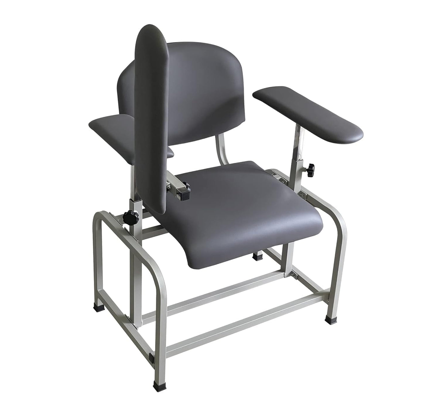 Helsevesen Blood Drawing Phlebotomy Chair, Comfortable Padded Lab Draw Chair with Adjustable Armrest (Grey-24.08)