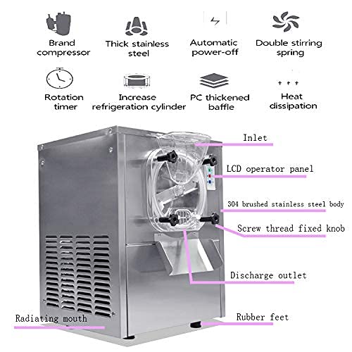 Kolice Commercial Desktop Hard ice Cream Machine, Counter top Hard ice Cream Maker, Ice Cream Machine, Snack Food Machine for Restaurant, Snack Bar, Ice Cream Shop